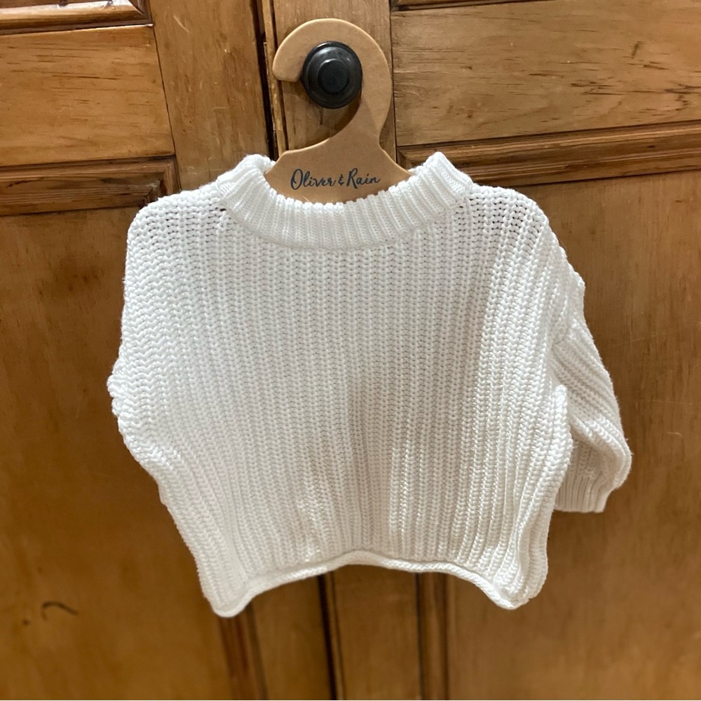 White Chunky Knit Sweater